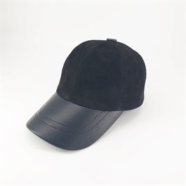 Deri Siperli Süer Şapka Siyah Renk